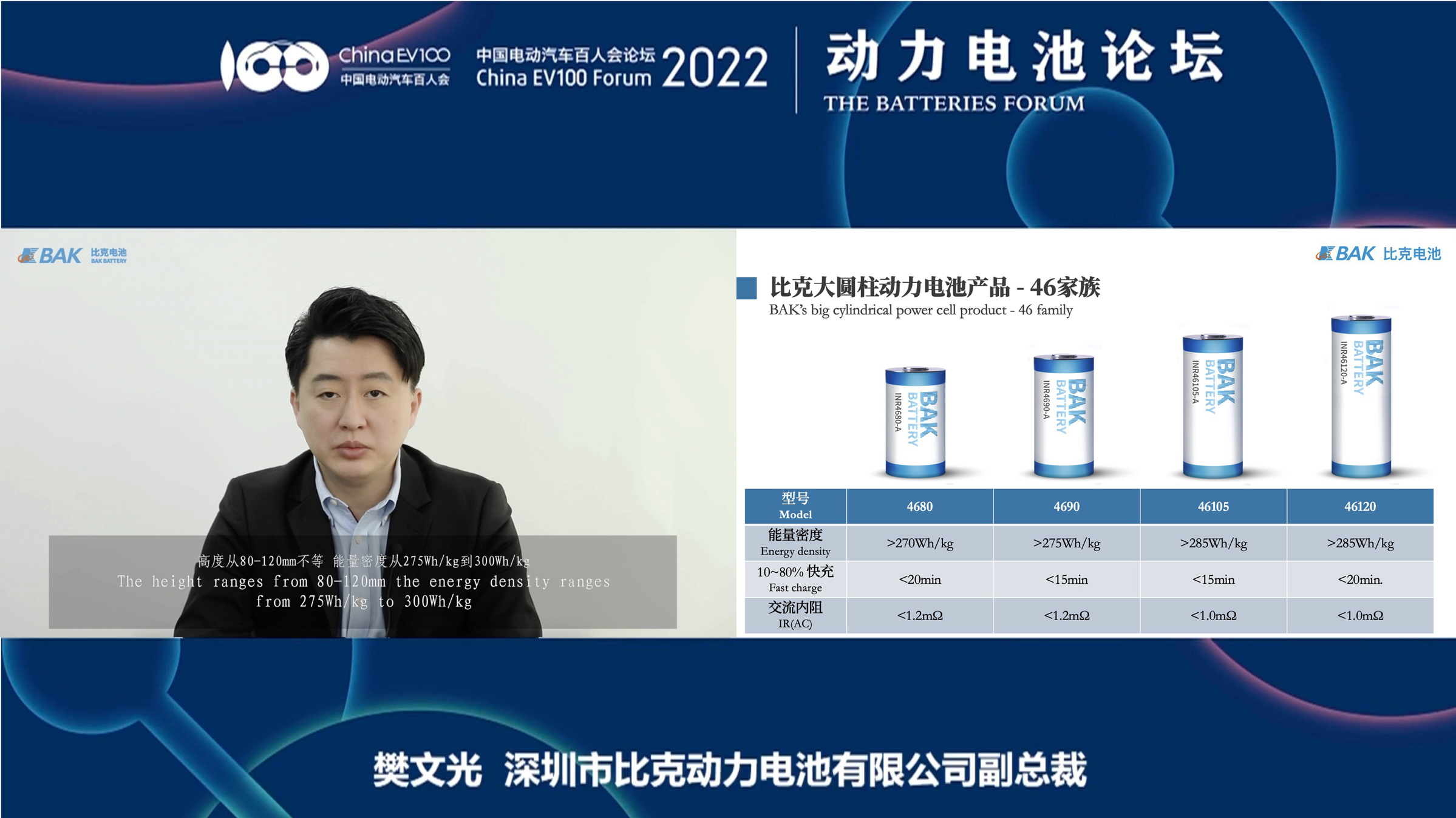 电池中国网丨比克电池樊文光：大圆柱电池是未来5-10年内中高端电动车的最优解